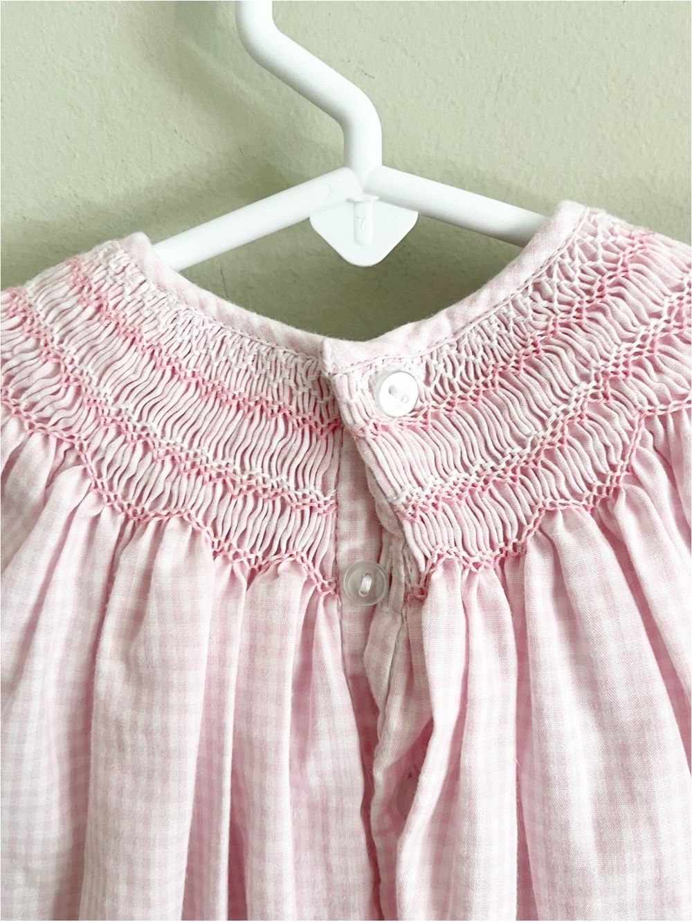 Petite Ami pink gingham smocked romper sz 3 months - Picture 3 of 8